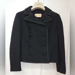 Vintage 50s Devonia Wool Military Style Cropped Tailored Jacket 8